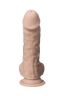 Termoaktywne dildo z jądrami na przyssawce - 17,8 cm