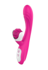 Delikatny, różowy wibrator z obrotowym masażerem łechtaczki