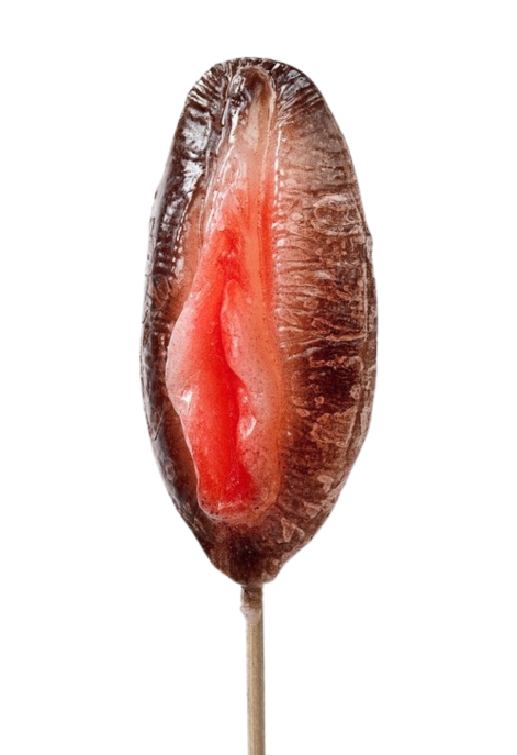 Duży lizak w kształcie waginy - ciekawy prezent