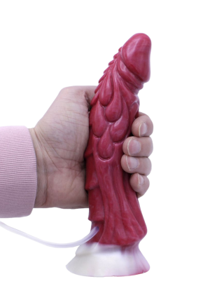Fantazyjne dildo z funkcją wytrysku - 20,5 cm