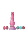 Silikonowe dildo inspirowane estetyką kosmiczną + zestaw jajek - 20,3 cm