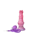 Silikonowe dildo inspirowane estetyką kosmiczną + zestaw jajek - 20,3 cm
