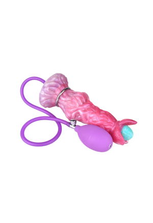 Silikonowe dildo inspirowane estetyką kosmiczną + zestaw jajek - 20,3 cm