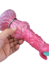 Silikonowe dildo inspirowane estetyką kosmiczną + zestaw jajek - 20,3 cm