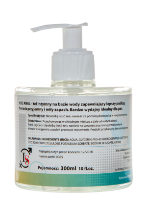 Żel analny na bazie wody, duża pojemność 300ml