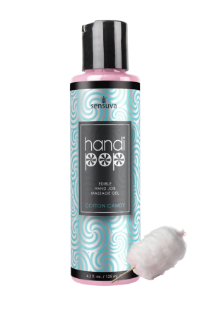 Jadalny żel do masażu penisa o smaku waty cukrowej
