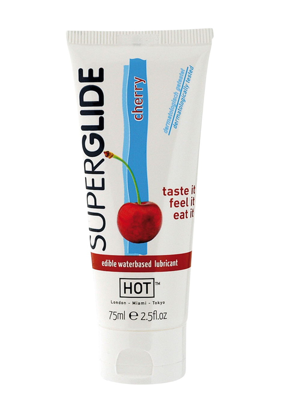 Jadalny lubrykant na bazie wody o zapachu wiśni, 75ml