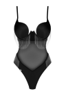 Seksowne body w kolorze czarnym z ozdobnymi detalami