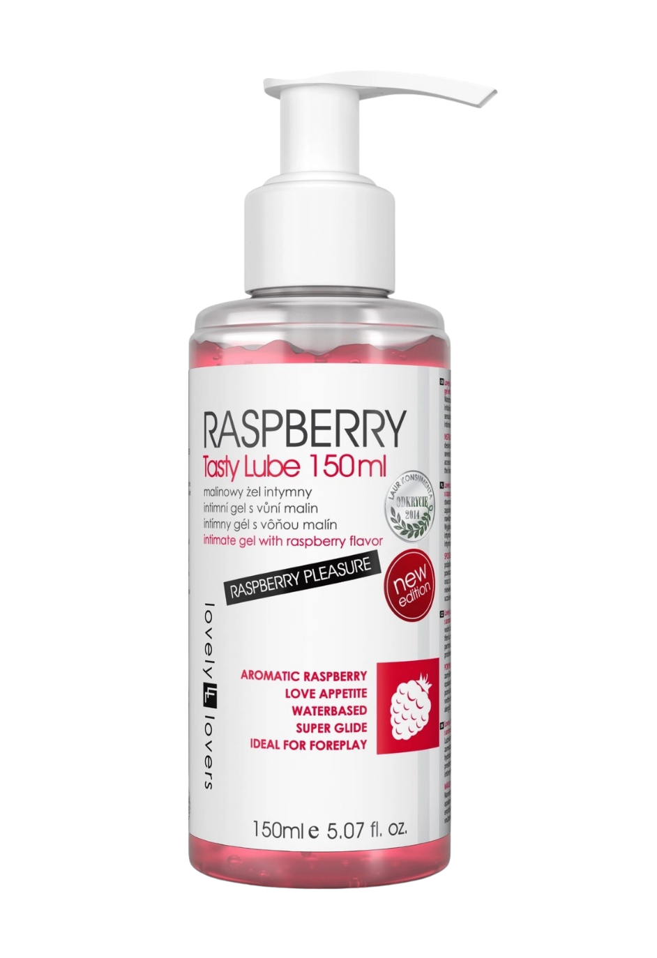 Raspberry Tasty Lube - Lubrykant smakowy malinowy, orgazmowy, 150ml