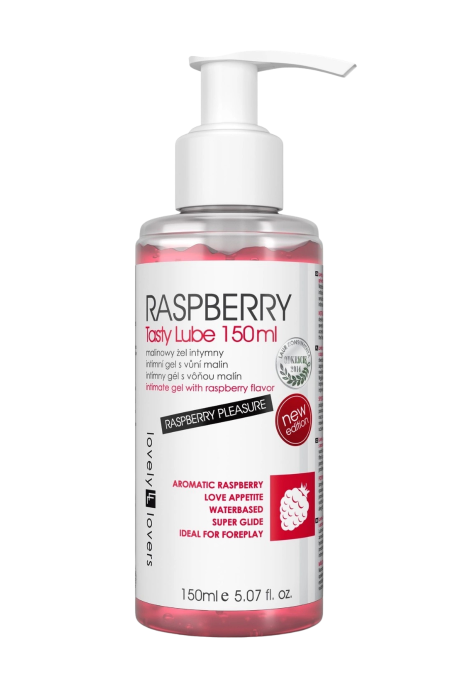 Raspberry Tasty Lube - Lubrykant smakowy malinowy, orgazmowy, 150ml