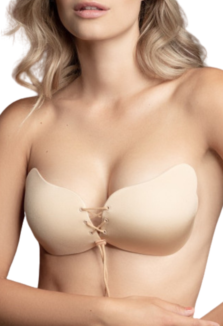 Samonośny biustonosz ze sznurowaniem  - rozmiar C