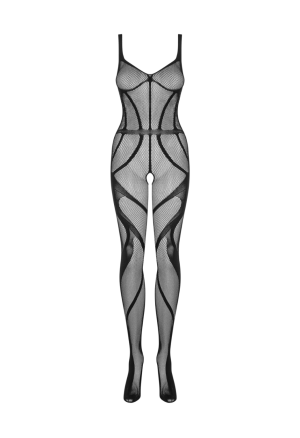 Kuszące bodystocking z miękkiej siateczki w kolorze czarnym