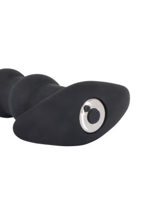 Koraliki analne z wibracjami wykonane z elastycznego silikonu medycznego