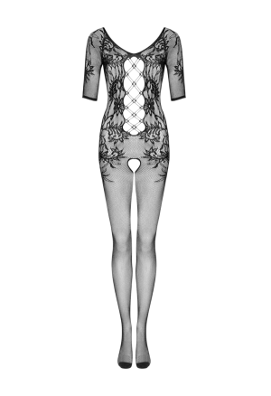 Powabny bodystocking z odsłoniętymi plecami