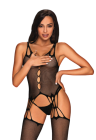 Seksowne bodystocking w kolorze czarnym