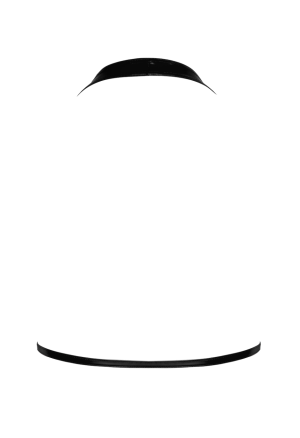 Czarny biustonosz z paskami wykonany z materiału typu wetlook