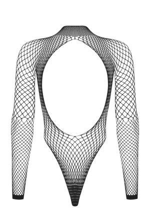 Czarne, siateczkowe body z odsłoniętymi plecami - S/M/L