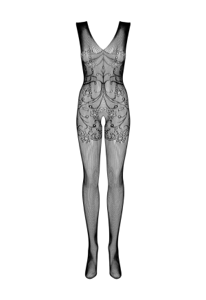 Kwiatowe bodystocking z szerokimi ramiączkami