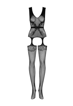 Eleganckie bodystocking z kokardką, wyszczuplające