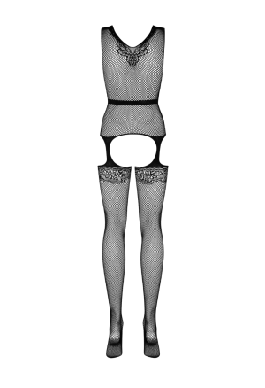 Eleganckie bodystocking z kokardką, wyszczuplające