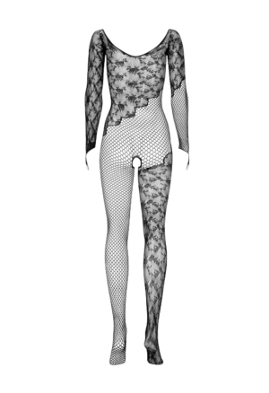 Intrygujące bodystocking z długim rękawem