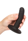 Silikonowe dildo z przyssawką z fakturą stymulującą - 12 cm