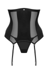 Pikantny gorset z otwartą częścią biustu z pionowymi fiszbinami