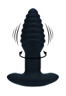 Wibrujący i rotacyjny korek analny z karbowanym trzonem - 12,5 cm