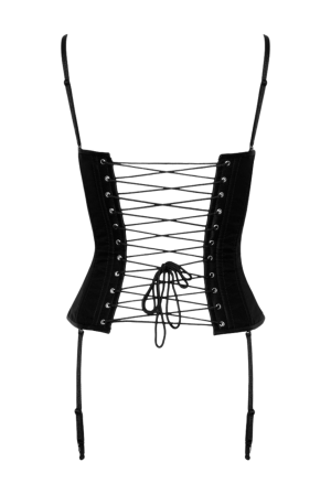 Klasyczny gorset z delikatnie połyskującego materiału