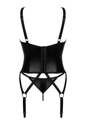 Zjawiskowy gorset z połyskliwej tkaniny