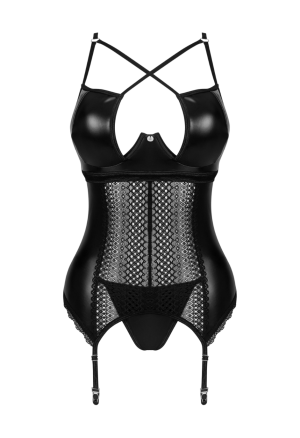 Zmysłowy gorset z oryginalnym dekoltem