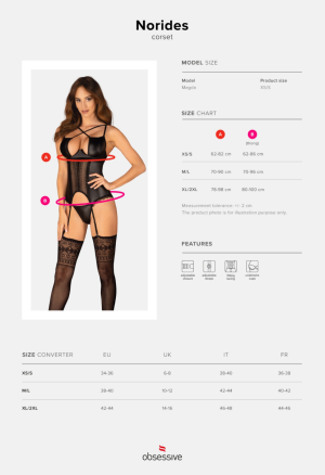 Zmysłowy gorset z oryginalnym dekoltem