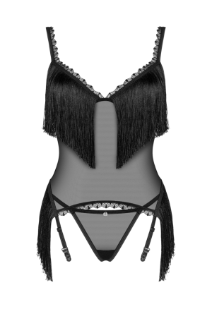 Czarujący gorset z ozdobnymi frędzlami