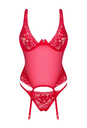 Gorset w ognistym czerwonym kolorze