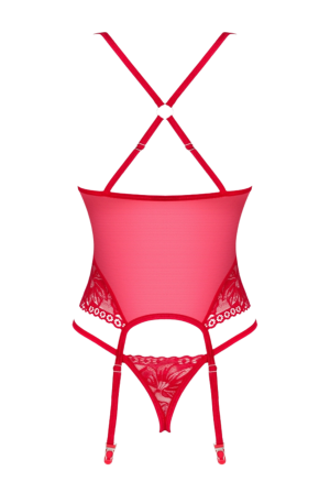 Gorset w ognistym czerwonym kolorze