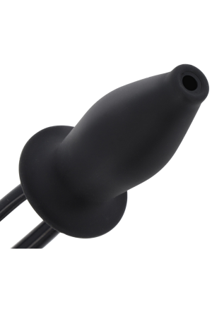 Nadmuchiwany silikonowy plug analny z funkcją nawilżania