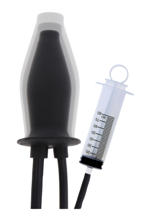 Nadmuchiwany silikonowy plug analny z funkcją nawilżania