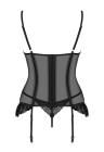 Półprzezroczysty gorset wykończony koronką