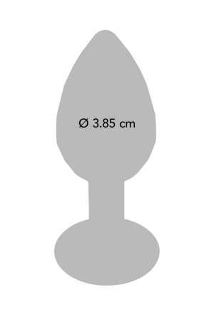 Korek analny z fasetowaną powierzchnią i kryształem –  9,7 cm
