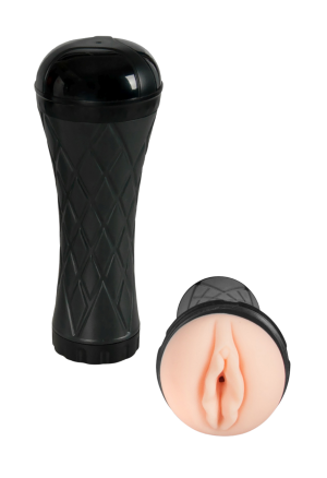 Masturbator w formie latarki z realistyczną pochwą