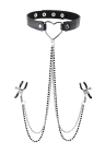Zaciski na sutki z chokerem, połączone łańcuszkami