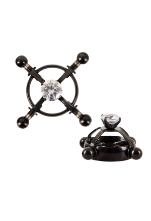 Wyjątkowe, regulowane zaciski na sutki z kryształkiem