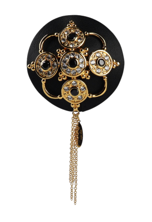 Ozdobione cyrkoniami ,skórzane nasutniki