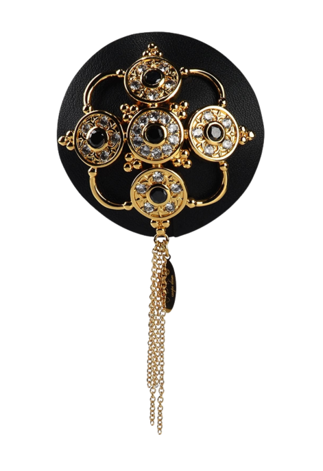 Ozdobione cyrkoniami ,skórzane nasutniki