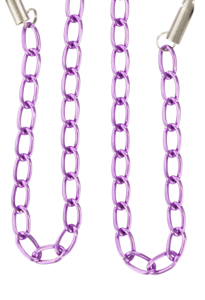 Delikatne zaciski na sutki, połączone łańcuszkiem