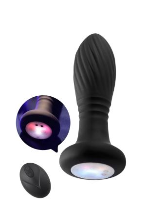 Wibrujący stymulator analny z funkcją posuwu i podświetleniem LED