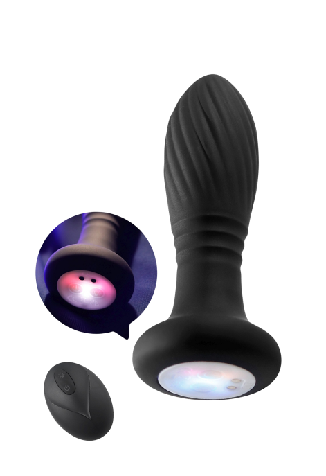 Wibrujący stymulator analny z funkcją posuwu i podświetleniem LED