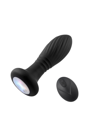 Wibrujący stymulator analny z funkcją posuwu i podświetleniem LED