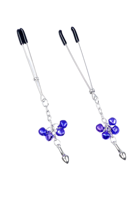 Ozdobne klamerki na sutki z fiołkowymi dzwoneczkami