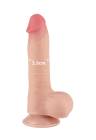 Realistyczne dildo z elastycznym rdzeniem i mocną przyssawką - 20 cm